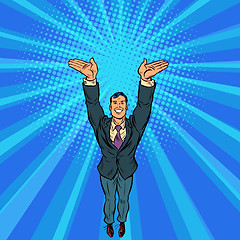 Image showing Businessman hands up