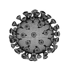 Image showing Coronavirus 2019-nCoV virus. Vector 3d illustration on white