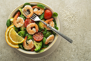 Image showing Salad shrimp