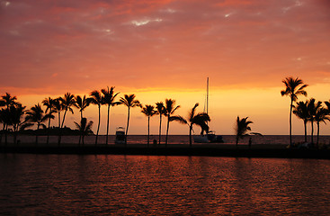 Image showing Hawaii, USA, Sunset