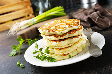 Image showing pancakes with onion