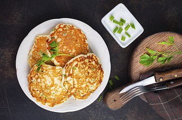 Image showing pancakes with onion