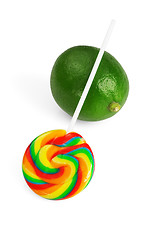 Image showing lollipop and lime