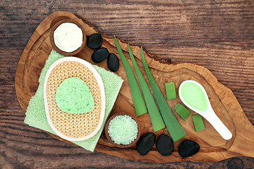 Image showing Aloe Vera Skin Care Beauty Treatment