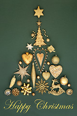 Image showing Happy Christmas Tree Abstract