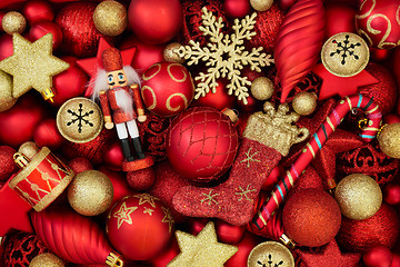 Image showing Christmas Tree Bauble Decorations