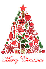 Image showing Abstract Merry Christmas Tree Decoration