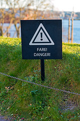 Image showing Danger Sign Norway