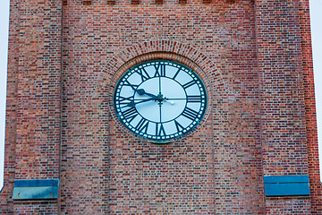 Image showing Clock Brick Wall