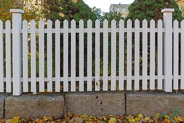 Image showing White Picket Fence