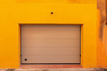 Image showing Yellow Building Garage