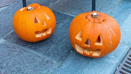 Image showing Carved Pumpkins Street