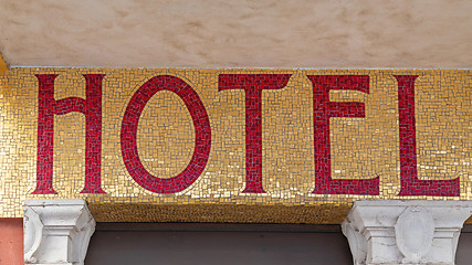 Image showing Hotel Gold Sign