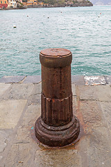 Image showing Rusty Mooring Bollard