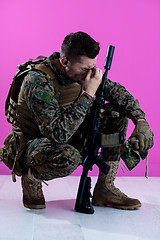 Image showing soldier with problems