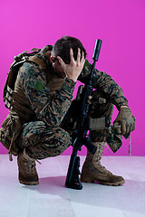 Image showing soldier with problems