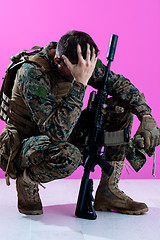 Image showing soldier with problems