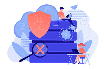 Image showing Data protection concept vector illustration.