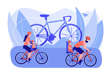 Image showing Cycling experiences concept vector illustration.