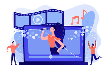 Image showing Music video concept vector illustration.