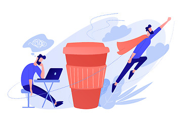 Image showing Coffee break concept vector illustration.