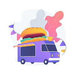 Image showing Food truck vector concept metaphor