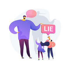 Image showing Telling lies vector concept metaphor