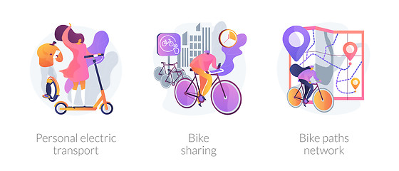 Image showing Eco friendly urban transport vector concept metaphors