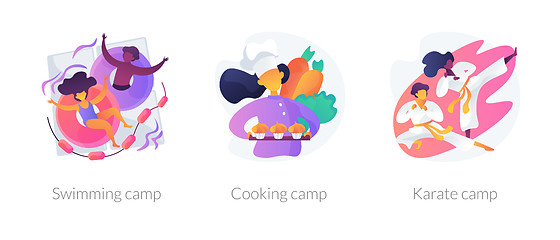 Image showing Kids holiday camps vector concept metaphors