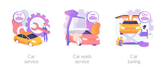 Image showing Vehicle care services vector concept metaphors