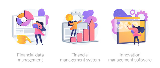 Image showing Financial and IT data software vector concept metaphors