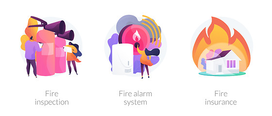 Image showing Fire prevention vector concept metaphors