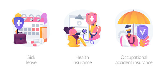 Image showing Worker healthcare system vector concept metaphors