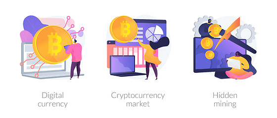 Image showing Electronic money turnover vector concept metaphors