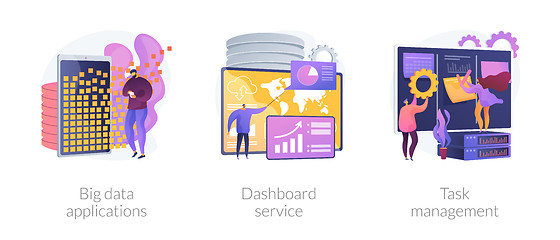 Image showing Big data analysis and tools vector concept metaphors