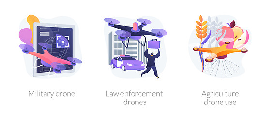 Image showing Drone technology vector concept metaphors