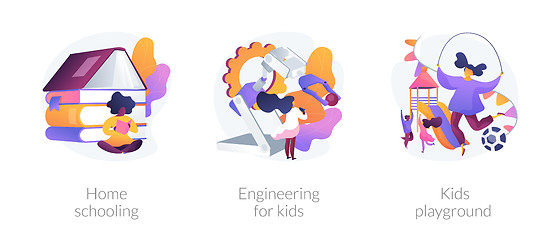 Image showing Kids education and development vector concept metaphors
