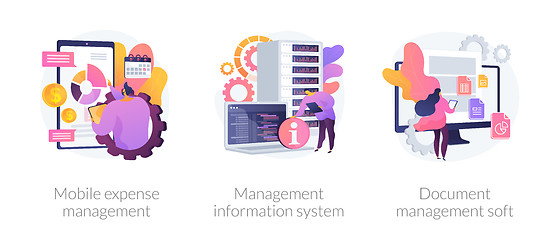 Image showing Business management systems vector concept metaphors