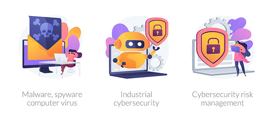 Image showing Cybersecurity awareness vector concept metaphors