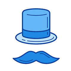 Image showing Top hat line icon.