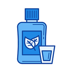 Image showing Mouthwash line icon.