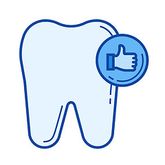 Image showing Healthy tooth line icon.