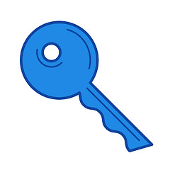 Image showing House key line icon.