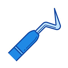 Image showing Dental probe line icon.