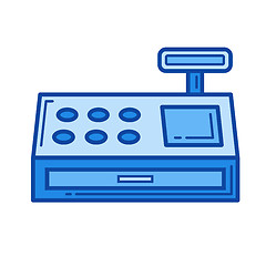 Image showing Cash register line icon.