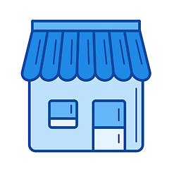 Image showing Convenience store line icon.