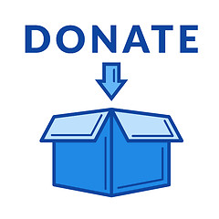 Image showing Donation box line icon.