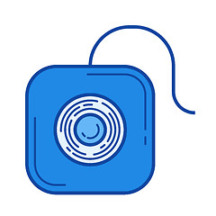 Image showing Dental floss line icon.