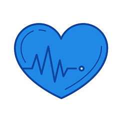 Image showing Heartbeat line icon.