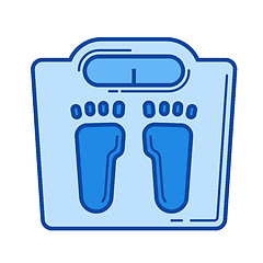 Image showing Bathroom scale line icon.